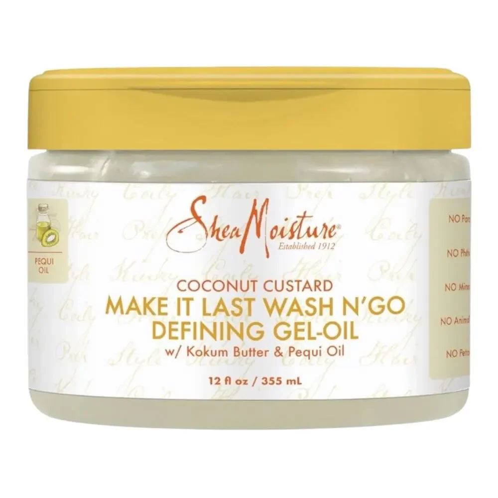 SHEA MOISTURE Coconut Custard Make It Last‎ Wash N Go Defining Gel Oil 12oz